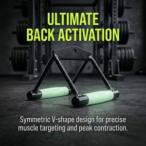 Piattaforma Industriale per T-Bar Row a V in Acciaio al Carbonio Solido Verniciato a Polvere Nera per Attrezzature da Palestra - Product Image 1