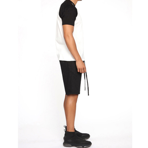 Ensemble T-shirt et short d'été imprimé pour homme de haute qualité, couleur personnalisée, design unique à taille élastique, col montant style Hip Hop - Unique - Product Image 3