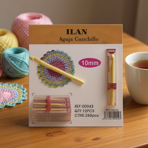 Uncinetto Ilan 10mm in Legno per Lavori Artigianali - Product Image 2