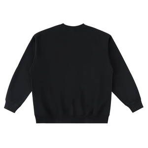 เสื้อสเวตเชิ้ตคอกลมโอเวอร์ไซส์แบบเรียบๆ สำหรับทุกเพศ |   เสื้อสตรีทแวร์ผ้าฝ้ายฟลีซเนื้อหนาแบบเรียบ - Product Image 2