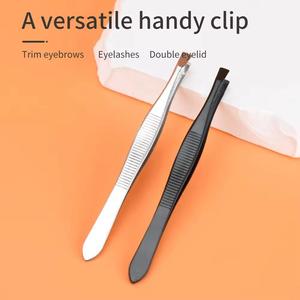 Eyelash Tweezers Stainless Steel <b>Smooth</b> Tip Black and Silver Makeup <b>Tools</b> for Eyelash Extension - Product Image 6