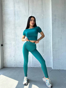 Tenues de sport de haute qualité pour filles, 2 pièces, leggings de compression pour entraînement athlétique, logo personnalisé, ensembles de yoga et de fitness pour femmes - Product Image 3