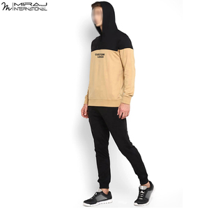 2026 For Wholesale Rate Comfortable <b>Men's</b> Two-Piece Loungewear Set Color Block <b>Pullover</b> Hoodie & Sweatpants For Daily Wear - Product Image 5