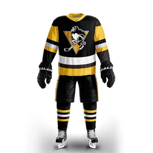 High Quality Professional-Made Light Weight Ice Hockey Uniform with Long Sleeves Custom Team Name Uniform Set - Product Image 1