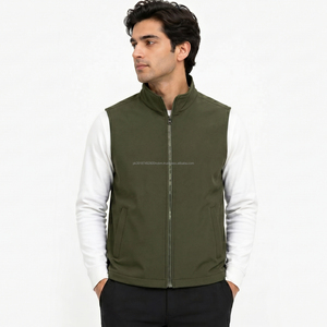 Gilet sans manches en toile pour homme, fermeture éclair, décontracté, hiver, extérieur, couleur unie, vintage, multi-poches, réversible, chaud, très vendu - Product Image 3