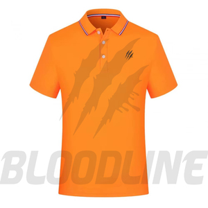 Camiseta de Manga Corta para Hombre Bloodline, Negra, Tejida, Transpirable, Formal, Corte Regular, Logotipo Frontal, 220 Gramos, Servicio OEM - Product Image 4