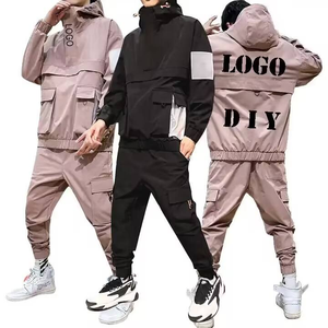 Survêtement en polyester 100% pour homme, impression de logo personnalisée, respirant, motif uni, coupe-vent de qualité supérieure, taille plus - Product Image 5