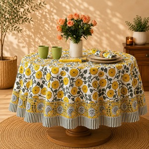 Indian Handmade Cotton <b>Table</b> <b>Cloth</b> Beautiful Hand Block Printed Cotton <b>Table</b> Cover for Wedding <b>Table</b> <b>Cloth</b> for Sale - Product Image 1