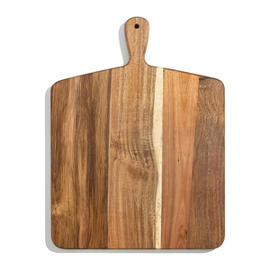 Tabla de Cortar y Servir Rectangular Larga de Madera de Acacia con Grabado Láser Personalizado para Cocina, con Asa, Craftera Exports - Product Image 1