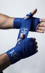 Support de poignet réglable en cachemire bleu avec fermeture auto-agrippante pour la musculation, protège-paume unisexe, protection professionnelle - Product Image 6