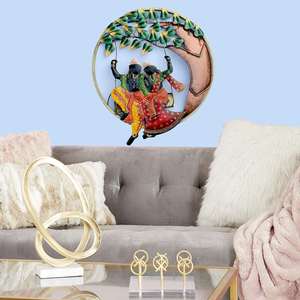 Decoración Circular de Pared con Diseño de Radha Krishna, Ideal para Decoración de Paredes y Regalos - Product Image 6