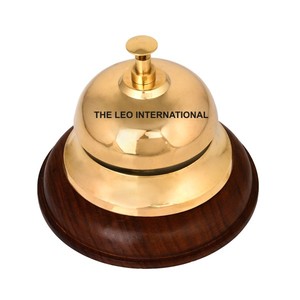 Metal Best Quality Wholesale Brass Antique <b>Bell</b> Nautical Hand Brass & Wooden Base <b>Call</b> <b>Bell</b> Office Accessories - Product Image 1
