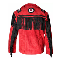 Veste en cuir suédé enduit pour homme, style western avec franges, vintage, style Rodeo, Hip Hop, pour festival d'hiver, personnalisable sur le devant, style urbain
