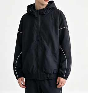 Custom Hoodies <b>Jacket</b> Color Block Splicing Design Utility Zipper Packet Wind Breaker <b>Jacket</b> - Product Image 6