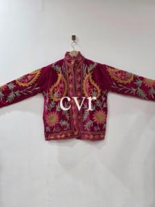 Bohemian Suzani Kimono Jacket Embroidered Women's Luxury <b>Coat</b> Uzbek Suzani Velvet Outerwear <b>Coat</b> Handmade Velvet Suzani - Product Image 2