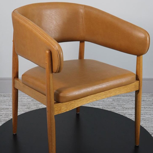 Modern Solid Wood Dining <b>Chair</b> <b>Padded</b> Upholstered Armchair Leisure Seat for Home Hotel Dining Room - Product Image 2