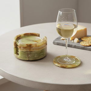 Posavasos de Ónix Natural, Losa Grande de Mármol, Acabado Moderno Antiguo, Duradero, Ecológico, para Uso en la Cocina - Product Image 6