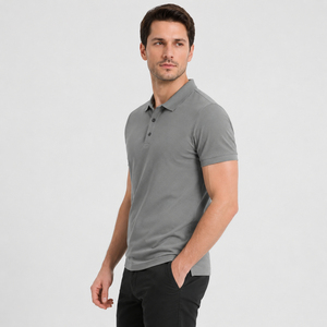 Wholesale Latest Design Men's Polo Shirts Short Sleeve Solid Color Pique Knitted Breathable Casual Style Regular Fit Men's Short - Product Image 4