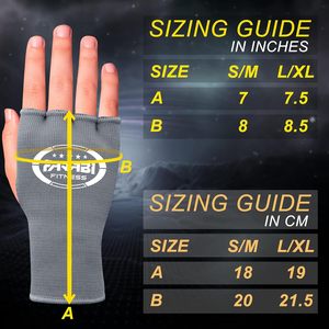 Farabi Sports - Vendas de Boxeo para Manos, Medios Dedos, Nailon y Algodón, Ligeras, Elásticas, Guantes Interiores con Acolchado de Gel, para Boxeo, MMA, Muay Thai - Product Image 6