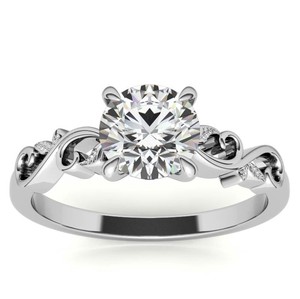 Anillo de Moissanita Tallada en Plata de Ley 925 con Baño de Oro de 14k, Anillo de Compromiso, Boda, Aniversario, Promesa, Novia, de Lujo - Product Image 1