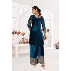 Ensemble de vêtements de soirée pour femmes de créateur avec un pantalon élégant et un magnifique dupatta - Product Image 6