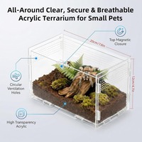 Terrariums en acrylique multi-tailles pour araignées, boîtes d'exposition en acrylique pour reptiles, enclos en acrylique pour tarantules