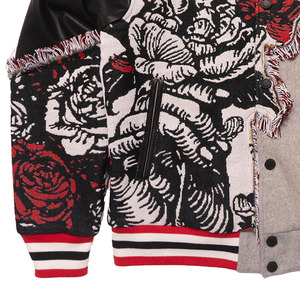 เสื้อแจ็คเก็ต Letterman สำหรับผู้ชาย พิมพ์โลโก้ตามสั่ง ขายส่ง คอตั้ง กันน้ำ ใส่ได้สองด้าน เป็นมิตรกับสิ่งแวดล้อม สไตล์สปอร์ตสำหรับฤดูหนาว - Product Image 2