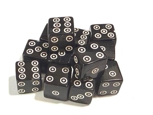 Dados de Cuerno de Búfalo Cuadrados Pulidos Naturales de ILAHI, Ecológicos, con Patrones Únicos, para Amantes de lo Religioso, Feng Shui, Juegos de Rol y de Mesa - Product Image 1