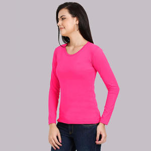 เสื้อยืดผู้หญิงลายทางคุณภาพสูงรุ่นใหม่ ปี 2026 รับสกรีนโลโก้ ทรงเข้ารูป แขนยาว เป็นมิตรกับสิ่งแวดล้อม เสื้อยืดแขนยาวสำหรับฤดูร้อน - Product Image 5