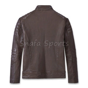 Custom Winter Men's Leather Jacket Logo Designer Casual Leather Jacket Blank Pure Plus Size Synthetic Jackets - Product Image 6