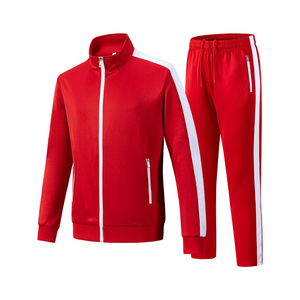 Conjunto Deportivo para Hombre, Amarillo, Manga Larga, Cierre de Cremallera, Cuello Alto, Color Sólido, Pantalones Deportivos Transpirables, Corte Regular, Primavera - Product Image 2