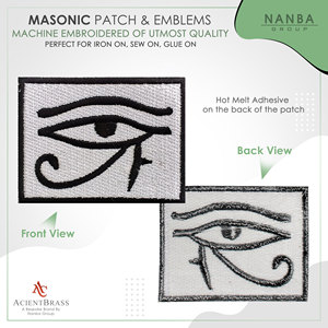 Quality Iron/Sew on Eye of Ra Patch Egyptian Horus symbol Power hieroglyphics - Product Image 2