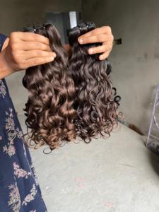 Extensions de cheveux humains indiens Remy, bouclés profonds, double trame, cheveux vierges, 100g - Product Image 3