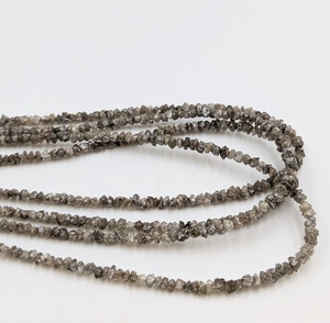 Perles brutes en diamant champagne, forme ronde, pour la fabrication de bijoux, haute qualité, 100% diamant naturel non taillé, 2-3,5 mm, tiers - Product Image 1