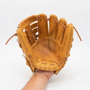 Leather <b>Baseball</b> Glove OEM Service H-Web Right-Handed Full Finger Outfield Adult Hook And Loop Closure All Seasons - Product Image 5