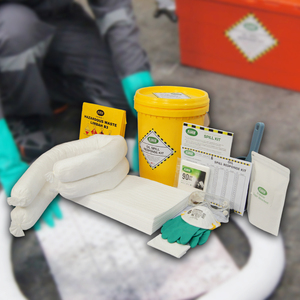 Industrial Oil Spill Kit 20Liter Pail Spill Cleanup Kit for Oil Fuel Diesel Maintenance Area Warehouse Industry Factory Workshop - Product Image 4