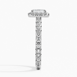 BOJ <b>Ring</b> 070 Asscher Cut 925 Silver Estelle Halo Solitaire Diamond <b>Ring</b> 2ct D Color VVS1 Moissanite GRA Certified Low Price - Product Image 3