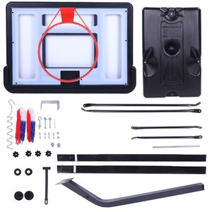 Sistema di Basket Portatile e Rimovibile per Adolescenti, Canestro Regolabile in Altezza da 7ft a 8.5ft in PVC Trasparente con Tabellone da Allenamento - Product Image 6