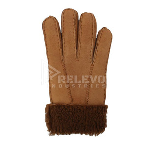 Gants en cuir véritable chauds et imperméables pour l'extérieur, gants thermiques d'hiver en cuir – Fournisseur en gros - Product Image 4