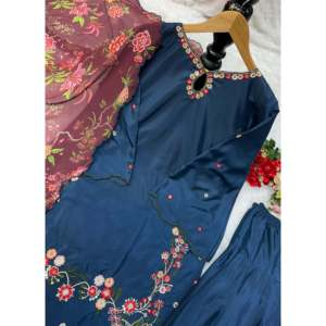 Ensemble de costume de soirée pour femmes de créateur avec dupatta fantaisie - Product Image 2