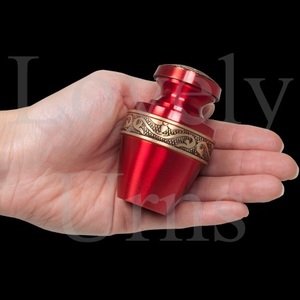 Urnas funerarias de latón escarlata al por mayor en 3 tamaños, medianas para adultos, contenedor conmemorativo para cenizas. - Product Image 4