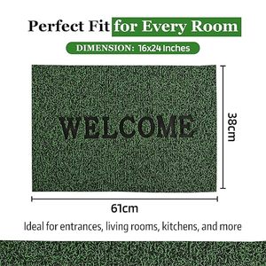 Tapis de bienvenue antidérapants rectangulaires à motif herbe pour la maison |   Tapis d'entrée durables pour salle de bain, salon et bureau - Product Image 2