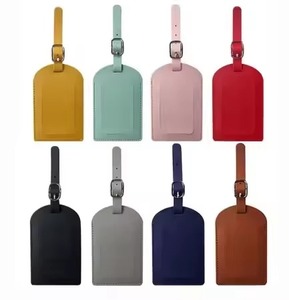 Classic Genuine Leather Luggage Tags Secure Steel Buckle Design Professional Leather Travel <b>ID</b> <b>Holders</b> LTG-0315 - Product Image 3
