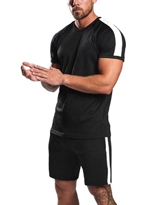 New Design T-Shirts and Shorts Running Wear Jogging Suit Fitness Gym Sport Wears <b>Twinset</b> for Men - Product Image 1
