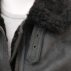 Chaqueta de Cuero Genuino para Hombre, con Tacto Suave y Liso, Impermeable, Estilo Urbano, Moda de Invierno, Logotipo Frontal - Product Image 6