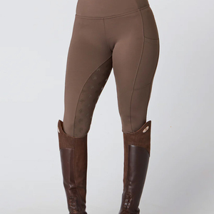 Leggings de equitación personalizados al por mayor para mujer con asiento de silicona, panel de malla y spandex de alto rendimiento, diseño a medida - Product Image 5