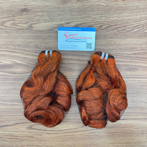 Wholesale Factory Price Raw Hair Bundles Steam Bouncy <b>Curly</b> Weft Hair <b>Extensions</b> Available in Many Colors - Product Image 1