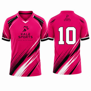 Camisetas de Fútbol para Hombre, Diseño Moderno, Cuello en V, Manga Corta, Transpirables, de Secado Rápido, 100% Poliéster, Colores y Tallas Personalizables, OEM/ODM - Product Image 5
