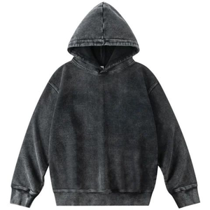 Unisex Solid Acid Wash Quarter <b>Zip</b> <b>Hooded</b> Sweatshirt French Terry Front Soft Cotton Blend Regular Fit Autumn Casual Streetwear - Product Image 2