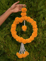 Indiase bruiloftdecoratie traditionele kunstmatige plastic goudsbloem hangende decoratie voor thuis guirlandes slingers feestelijke decoraties